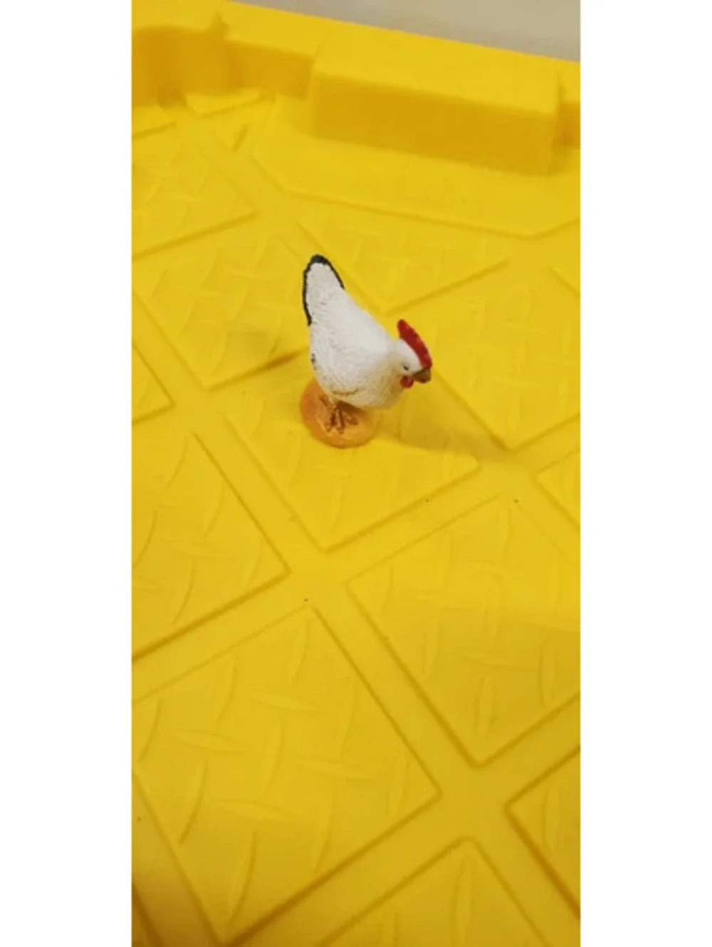 Safari Ltd White Chicken Hen Figurine Toy Farm Animal Miniature Figurine